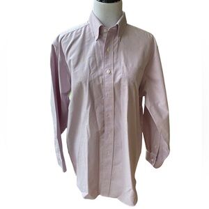 L.L. Bean Pink Blue Long sleeve Men’s Shirt Traditional Fit 100% COTTON
